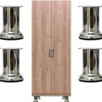 Metal Dolap Vestiyer Komidin Vitrin Baza Ayağı 8 cm Çap 42 mm 4 Adet