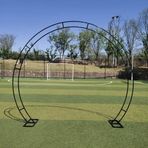 Metal Düğün Kemeri Ay Kapısı Daire Bahçe Çardak Ağır Hizmet Pas Önleyici Altın/Siyah/Beyaz 2x2.4m İdeal Gelin Partisi Dekorasyonu ve Bahçe Dekoru