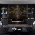Metal Dünya Haritası Duvar Sanatı Pusula, Sınırsız Altın Dünya Haritası, Metal Duvar Dekoru, Metal Tabela, Duvar Askıları (39 inç G x 30 inç Y / 98 x 75 cm)