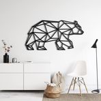 Metal Duvar Dekoru, Geometrik Ayı, Ev Oturma Odası Dekoru, Duvar Tabelası, Metal Duvar Sanatı, İç Dekorasyon, İç Mekan Dış Mekan Askıları (*24" G x 12" Y / 60x30cm)