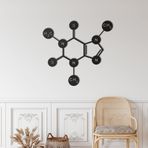 Metal Duvar Dekoru, Kafein Molekülü, Ev Oturma Odası Dekoru, Duvar Tabelası, Metal Duvar Sanatı, İç Dekorasyon, İç Mekan Dış Mekan Askıları (58 x 60 cm)