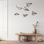 Metal Duvar Dekoru, Kağıt Uçak 5 Parça, Ev Oturma Odası Dekoru, Duvar Tabelası, Metal Duvar Sanatı, İç Dekorasyon, İç Mekan Dış Mekan Askıları (75 cm Set)