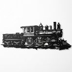 Metal Duvar Dekoru, Vintage Tren Dekoru, Çocuk Odası Dekorasyonu, Metal Tren Tabelası, Metal Tren Sanatı (30" G x 11" Y / 75x27cm)