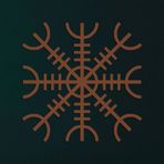 Metal Duvar Sanatı, Bronz Metal Viking Dekoru, İskandinav Mitolojisi Vegvisir Rünleri ve Sembolleri, Metal Duvar Dekoru, İskandinav, Ev Dekoru, İç Dekorasyon (24"G x 24" Y / 60x60 cm)