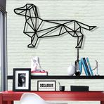 Metal Duvar Sanatı - Dachshund Köpek - 3D Duvar Silueti Metal Duvar Dekoru Ev Ofis Dekorasyonu Yatak Odası Oturma Odası Dekor Heykel (24" G x 12" Y/61x31cm)