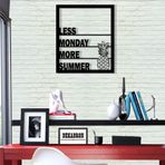 Metal Duvar Sanatı Dekoru - Daha Az Pazartesi Moore Yaz - 3D Duvar Silueti Metal Duvar Dekoru Ev Ofis Dekorasyonu Yatak Odası Oturma Odası Dekor Heykel (18" G x 30" Y/61x76cm)