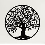 Metal Duvar Sanatı - Hayat Ağacı - Aile Ağacı Metal Duvar Dekoru Ev Ofis Dekorasyonu Yatak Odası Oturma Odası Dekoru (17" G x 78" Y / 45x45cm)