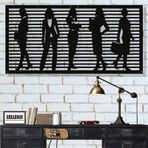 Metal Duvar Sanatı, Kadın Modası, Metal Duvar Dekoru, Ofis Dekorasyonu, Ev Dekorasyonu, Metal Heykel, Moda Sanat Dekoru, Ofis Duvar Sanatı (*18" G x 9" Y / 46x23 cm)