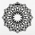 Metal Duvar Sanatı, Metal Mandala Duvar Sanatı, Metal Duvar Dekoru (71 x 71 cm)