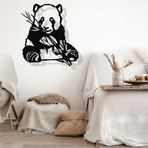 Metal Duvar Sanatı, Panda Duvar Dekoru, Panda Sevgilisi Hediyesi, Duvar Asmaları, Metal Tabela, Ev Dekoru, Panda Ayı Dekorasyonu (33" G x 36" Y / 84x90cm)