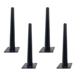 Metal Düz Konik Mat Siyah Mobilya Ayakları 4'lü Set 35 cm/13,8 inç ve 60 cm/23,6 inç Kanepe Sehpa Mutfak Banyo TV Dolabı Ayaklı Vidalar 1072 cm Kapasite 300 kg Modern Tasarım