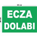Metal Ecza Dolabı 20CM x 30CM A4 Büyüklüğünde Uyarı Levhası Yönlendirme Tabelası - 20 cm x 30 cm