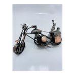 Metal El Yapımı Çantalı Motor Beyaz