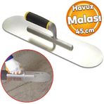 Metal Elastomer Saplı Havuz Malası 45 Cm Harç Derz Sıva Yüzey Düzleştirme Beton Çimento Mala Saten
