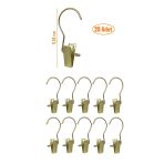 Metal Eşarp Askısı, Şal Askısı, Çok Amaçlı Mandallı Askı - 20 Adet