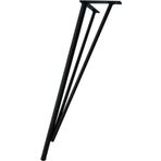 Metal Firkete Ahşap Ve Kütük Sehpa Ayağı 46 Cm - Masa Ayakları - 46 cm Siyah