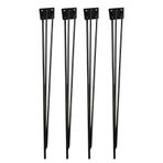 Metal Firkete Ayak 42 Cm 4'lü Set Kaşıklık Orta Sehpa Zigon Kütük Ayak
