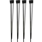 Metal Firkete Ayak 50 Cm 4'lü Set Kaşıklık Orta Sehpa Zigon Kütük Ayak