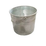 Metal Galvaniz Su Kovası 29 cm Yuvarlak Su, Süt kovası - Gri - 12 lt
