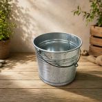 Metal Galvaniz Su Kovası 29 cm Yuvarlak Su, Süt kovası