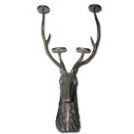 Metal Geyik Büstü Şamdan 112 Cm