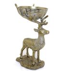 Metal Geyikli Kase 32 Cm Dekoratif Hediyelik