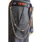 Metal Giyim Dikenli Tel Detaylı Ikili Pantolon Zinciri - Standart - Gümüş