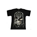 Metal Giyim Kurukafa Bandana Tişört