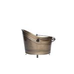 Metal Gold Gondol Tasarım Şömine-Soba Odun Depolama Saklama Kovası 45x36