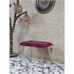 Metal Gold Tel Ayaklı 60 cm Puf Bench - Puf - Bench - Oturak - Mutfak Oturağı - Antre Oturağı Bordo Renk 60 x 40 Boyut/ebat - Çok Renkli