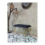 Metal Gold Tel Ayaklı 60 Cm Puf Bench - Puf - Bench - Oturak - Mutfak Oturağı - Antre Oturağı Füme Renk 60 X 40 Boyut/Ebat