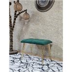 Metal Gold Tel Ayaklı 60 cm Puf Bench - Puf - Bench - Oturak - Mutfak Oturağı - Antre Oturağı Yeşil Renk 60 x 40 Boyut/ebat - Çok Renkli