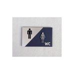 Metal Görünümlü Kabartma Wc Yönlendirme Tabelası 10x15