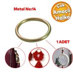 Metal Halka Sari Renk No:14 Duvar Makrome Anahtarlik Sus Esya Hobi Malzeme Karabina Aksesuar