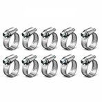 Metal Hortum Kelepçesi, Paslanmaz Çelik, 8mm x 10-16mm, 10 Parça, Otomotiv, Tesisat ve DIY Projeleri için