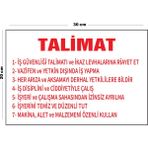 Metal Iş Güvenliği Talimatı 20CM x 30CM A4 Büyüklüğünde Uyarı Levhası Yönlendirme Tabelası - 20 cm x 30 cm