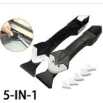 Metal Kafa 5 In1 Silikon Sökücü Mastik Pürüzsüz Kazıyıcı Kalafat Sonlandırıcı Harç Kiti Araçları Zemin Kalıp Temizleme El Alet Takımı Aksesuarları Yeni (Yurt Dışından) - Cherry Pitters - Renkli