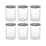 Metal Kapaklı 850 ml Yuvarlak Cam Kavanoz – Şeffaf Saklama Kabı 6'Lı Set