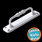 Metal Kapı Çekme Kolu 14.5 cm Tutamağı Kulp Saclı Kulpları Dolap Mobilya Dolap Çekmece Beyaz