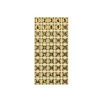 Metal Kapı Masa Dolap Numara Levhası 5x5cm Altın Renk 50 Adet (1…50)