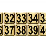 Metal Kapı,masa,dolap Numarası 3,5cmx3,5cm 10 Adet (31?40) Altın Renk Metal