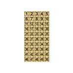 Metal Kapı,masa,dolap Numarası 3,5x3,5cm 50 Adet (1…50) Altın Renk Metal