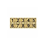Metal Kapı,masa,dolap Numarası 5x5cm 10 Adet (1…10) Altın Renk Metal