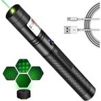 Metal Kasa Yüksek Kaliteli Yeşil Lazer Işaretçi USB Şarjlı 5 Km Menzilli Laser Pointer