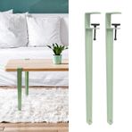 Metal Kelepçe Masa Ayakları Kendin Yap Mobilya Konsolu için Zemin Koruyucuları Yeşil 71 cm (27,9 inç) F Şekilli Bar Ayakları