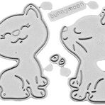 Metal Kesme Kalıpları, Motif: Kedi, Hayvan, Çiçek, İki Kedicik, Kendin Yap için Kabartma Şablonları, Koleksiyon Defteri, Fotoğraf Albümü, El İşi Kağıdı, Dekoratif Kartlar, Kesme Kalıbı