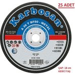 Metal Kesme Taşı 180X3.0, 25 Adet, Dayanıklı ve Performanslı Kullanım Sağlar. - Seçenek 1