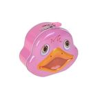 Metal Kilitli Ördek Kumbara, Pembe, 16x14 cm, Anahtarlı, Çocuklar için Sevimli Hayvan Tasarımlı