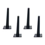 Metal Konik Mat Siyah Mobilya Ayakları 4'lü Set 35 cm/13,8 inç & 45 cm/17,7 inç 1072 cm Kapasite Destek Ayakları Kanepe Sehpa Mutfak Banyo TV Dolabı 300kg Vidalı Yük Yatağı