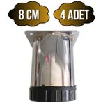 Metal Krom 8cm Ayak Mobilya Masa ve Dolap AYAĞI(KROM)(8CM)(ÇAP:60MM) - 8cm - 4 ADET